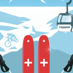 Affiche ''Verbier - Suisse''