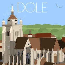 Affiche ''Dôle - Franche-Comté''