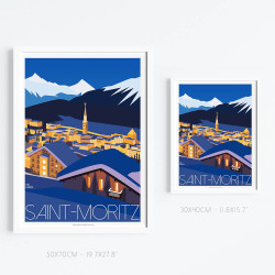 Affiche ''Saint-Moritz - Suisse''