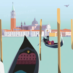 Affiche '' Venise - La Gondole ''