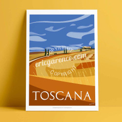 Affiche '' La Toscane en été''