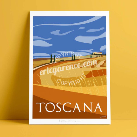 Affiche '' La Toscane en été''