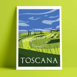 Affiche '' La Toscane au Printemps''