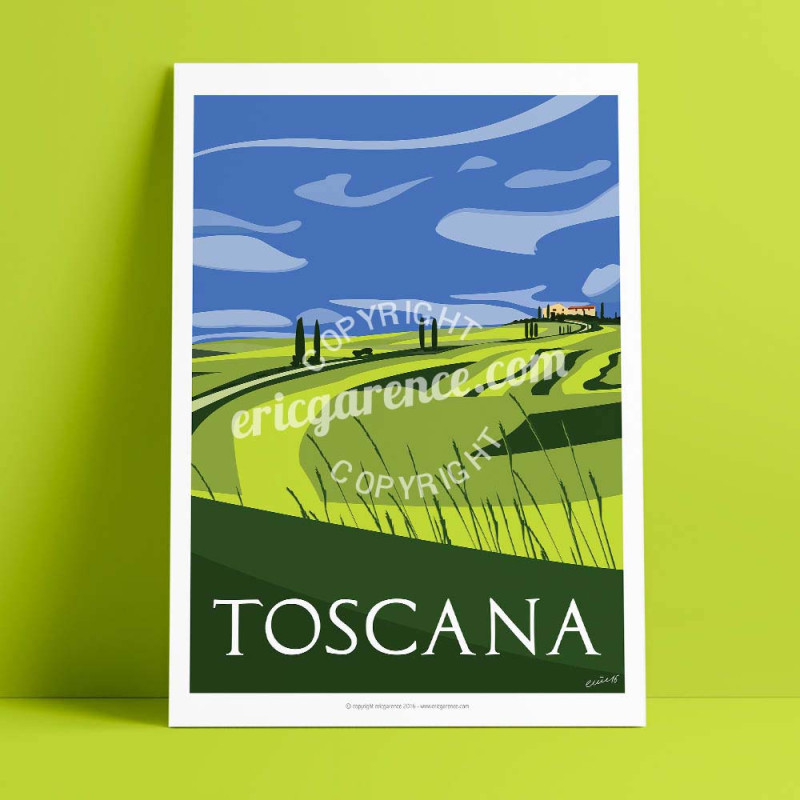 Affiche '' La Toscane au Printemps'' Affiche '' La Toscane au Printemps''