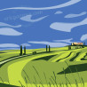 Affiche '' La Toscane au Printemps''