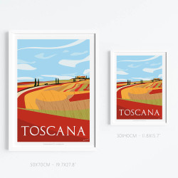 Affiche '' La Toscane en Automne''