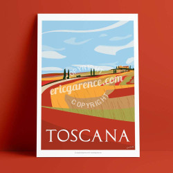 Affiche '' La Toscane en Automne''