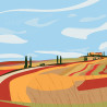 Affiche '' La Toscane en Automne''