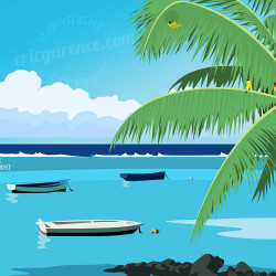 Affiche ''Ile Maurice''