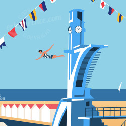 Affiche ''Le Plongeoir du Touquet ''