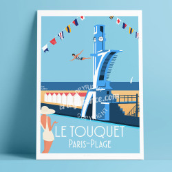 Affiche ''Le Plongeoir du Touquet ''