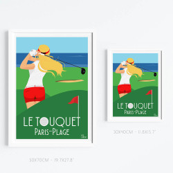 Affiche ''Le Golf du Touquet Paris-Plage''