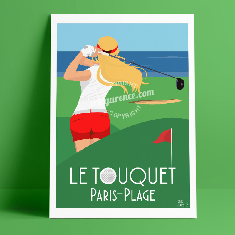 Affiche ''Le Golf du Touquet Paris-Plage'' Affiche ''Le Golf du Touquet Paris-Plage''