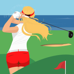 Affiche ''Le Golf du Touquet Paris-Plage''