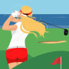 Affiche ''Le Golf du Touquet Paris-Plage''