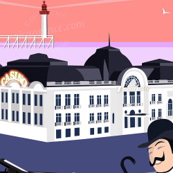 Affiche ''Trouville-sur-Mer, Le Casino''