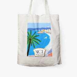 Tote Bag "Nice - Casino, Palmiers et Caravelle"