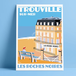 Affiche ''Trouville-sur-Mer, Les Roches Noires''