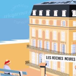 Affiche ''Trouville-sur-Mer, Les Roches Noires''