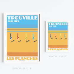 Affiche ''Trouville-sur-Mer, Les Planches"