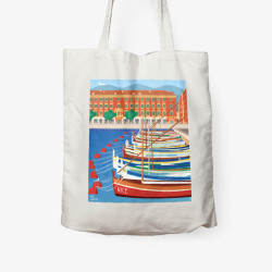 Tote Bag "Nice - Le Port et Lou Passagin"