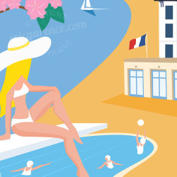 Affiche ''Trouville-sur-Mer, Reine des Plages"