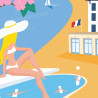 Affiche ''Trouville-sur-Mer, Reine des Plages"