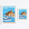 Affiche ''Trouville-sur-Mer, Marché aux Poissons"