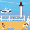 Affiche ''Trouville-sur-Mer, Les bains de mer"