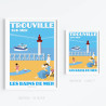 Affiche ''Trouville-sur-Mer, Les bains de mer"