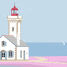 Affiche ''Belle-île-en-Mer, Le phare des Poulains"