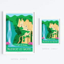 Affiche ''Villecroze les Grottes - Haut-Var''
