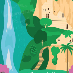 Affiche ''Villecroze les Grottes - Haut-Var''