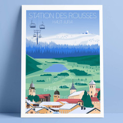 Affiche ''Les Rousses, Jura''