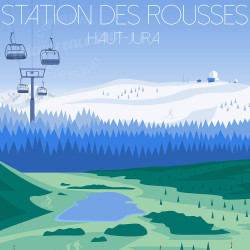 Affiche ''Les Rousses, Jura''