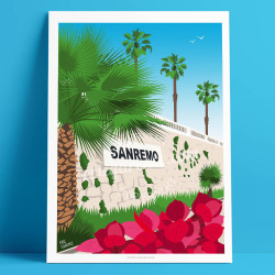 Affiche ''San Remo, Italie''