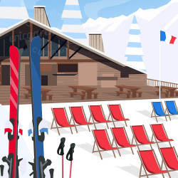 Affiche ''Isola 2000, le Chalet sur les pistes''