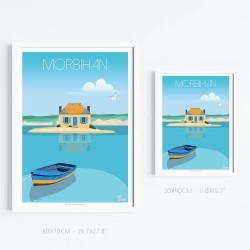 Affiche ''Saint-Cado Morbihan, Bretagne''