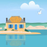 Affiche ''Saint-Cado Morbihan, Bretagne''