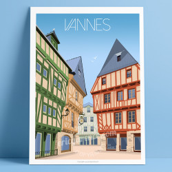 Affiche ''Vannes, Bretagne''