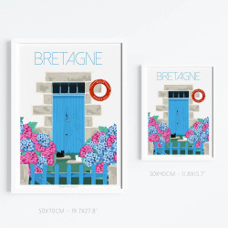 Affiche ''Bretagne, La maison Bretonne''