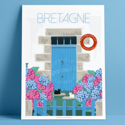 Affiche ''Bretagne, La maison Bretonne''