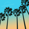 Poster ''Cannes, Les palmiers de la Croisette"