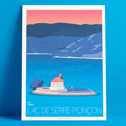 Affiche ''Lac de Serre-Ponçon"