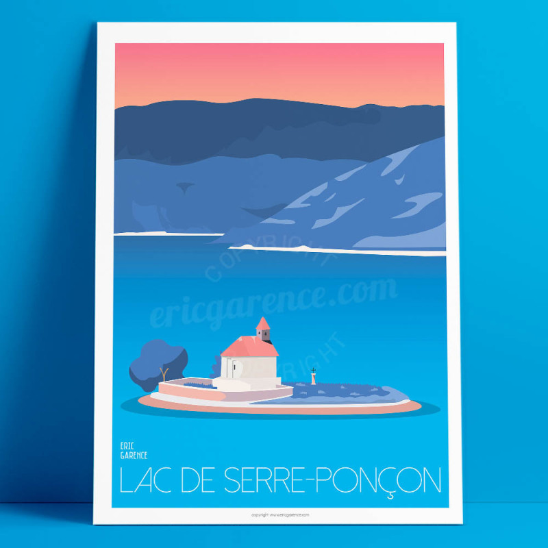 Affiche ''Lac de Serre-Ponçon" Affiche ''Lac de Serre-Ponçon"