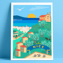Affiche ''Nice, Les collines Niçoises"