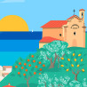 Affiche ''Nice, Les collines Niçoises"