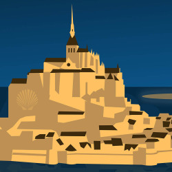 Affiche ''Mont-Saint-Michel"
