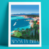 Affiche de "Nice, Nissa La Bella" by Eric Garence, artiste français, illustrateur, pop, retro