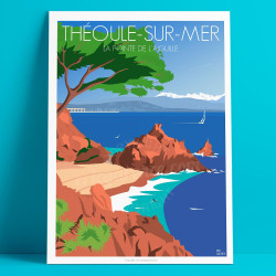 Poster ''Théoule-sur-mer, La pointe de l’aiguille''